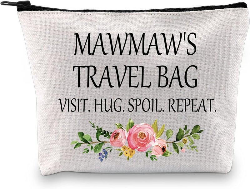GJTIM Mawmaw Cosmetic Bag for Grandma Funny Travel Makeup Pouch Toiletry Case Gift for Mawmaw (Mawmaw's Travel Bag)