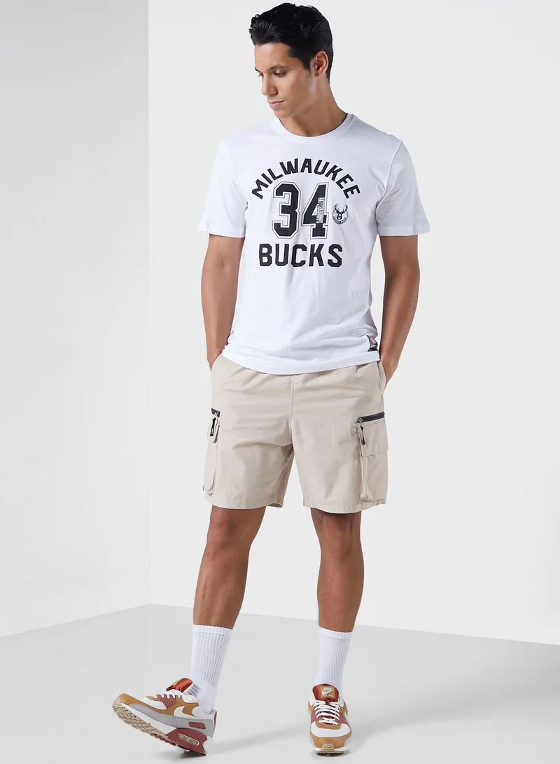 Nba  NBA Antetokounmpo Giannis Milwaukee Bucks T-Shirt for Men | Best Price UAE