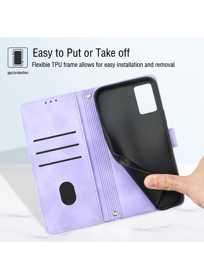 اس-توب جراب هاتف Realme C33 مصنوع من الجلد المنقوش بملمس الجلد - Image 3