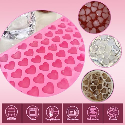 YCDMLJC 2 Pcs Heart Silicone Molds,Gummy Molds,Nonstick Food Grade Silicone,for Baking Chocolate Jelly Cake Candy - Image 4