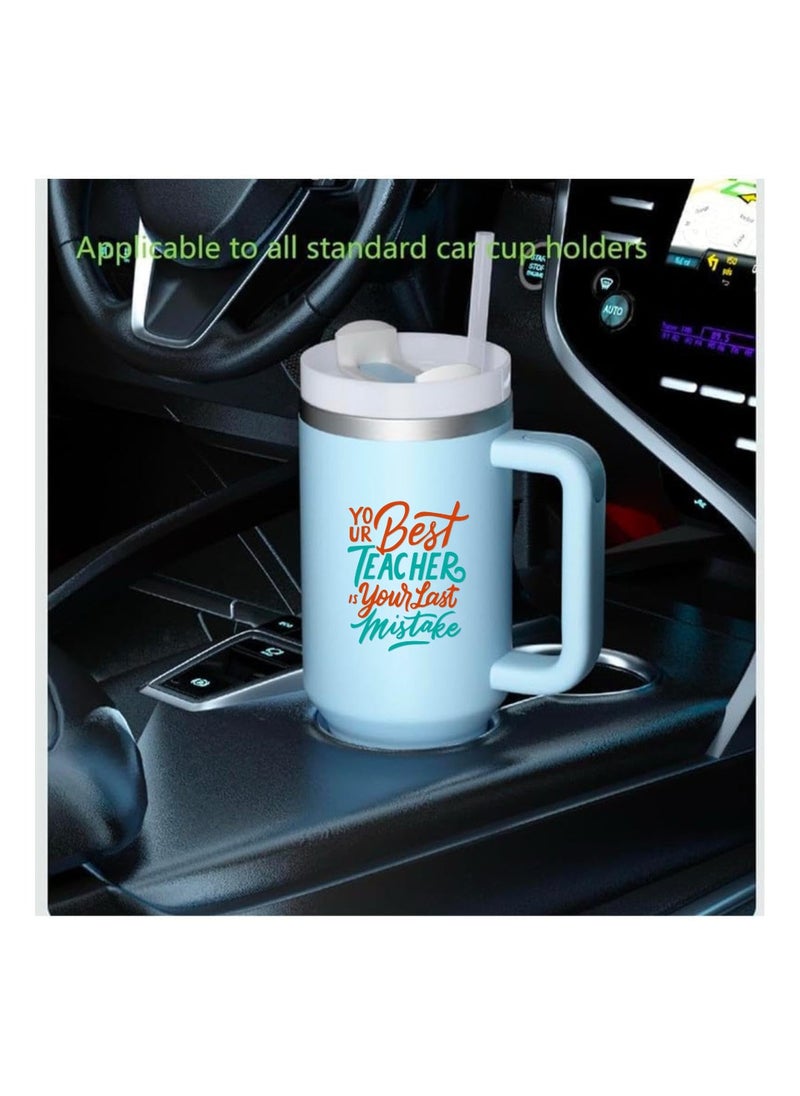 PRINTSHOP4ME - Teachers Day Tumbler Mug 1.2L With Lid&Straw|Double Walled Printed Tumbler Mug|Insulated Reusable Stainless Steel Tumbler Mug|Gift For Teachers - Image 1