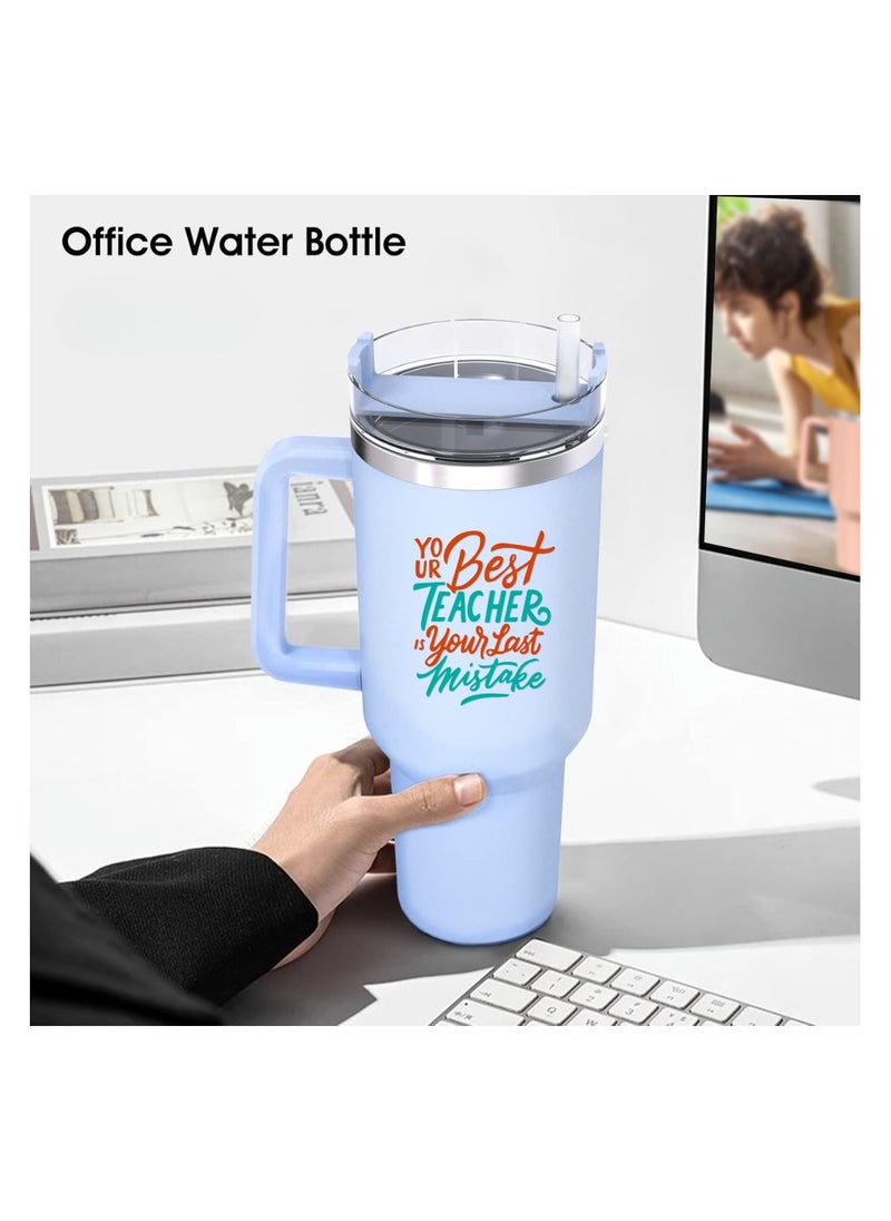 PRINTSHOP4ME - Teachers Day Tumbler Mug 1.2L With Lid&Straw|Double Walled Printed Tumbler Mug|Insulated Reusable Stainless Steel Tumbler Mug|Gift For Teachers - Image 1
