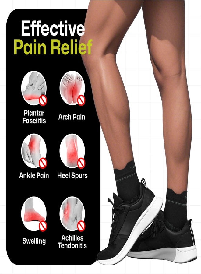 PAPLUS 3 Pairs Ankle Brace for Men and Women, Foot Brace for Plantar Fasciitis and Achilles Tendonitis Relief, Ankle Compression Socks for Women - Image 4