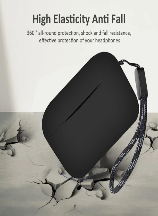 USTIYA حافظة USTIYA لسماعات Anker Soundcore A20i غطاء حماية كامل الجسم من السيليكون الناعم مع حبل ملحقات سماعات الرأس فندا كارساسا (أسود) - Image 5