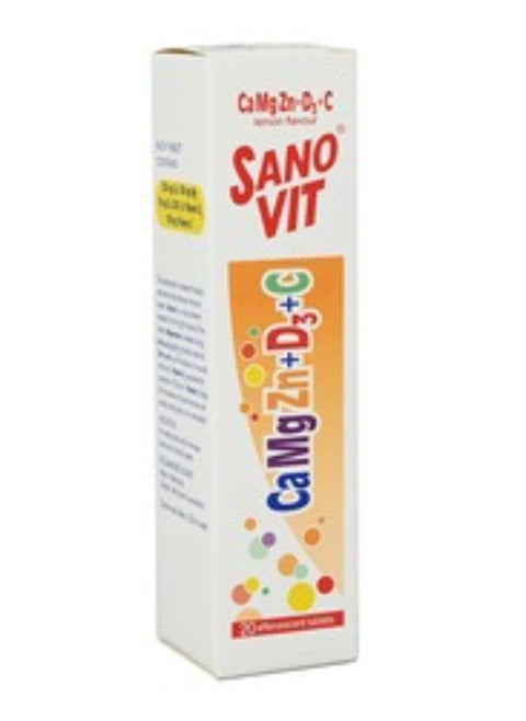 Sanovit Camgzn+D3+C Effervescent Tablets 20’s