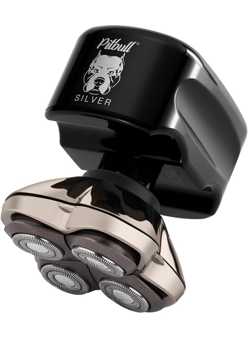 PITBULL Skull Shaver Silver SX5 – Effortless, Mess-Free Electric Head Shaver for Men - Image 1