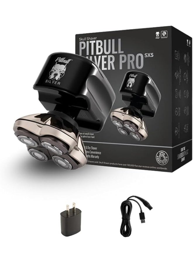 PITBULL Skull Shaver Silver SX5 – Effortless, Mess-Free Electric Head Shaver for Men - Image 4