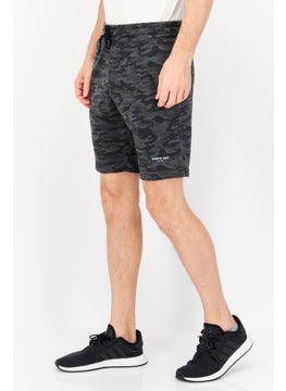 Kenneth Cole Men Drawstring Camouflage Basic Short, Grey Combo  - Image 4