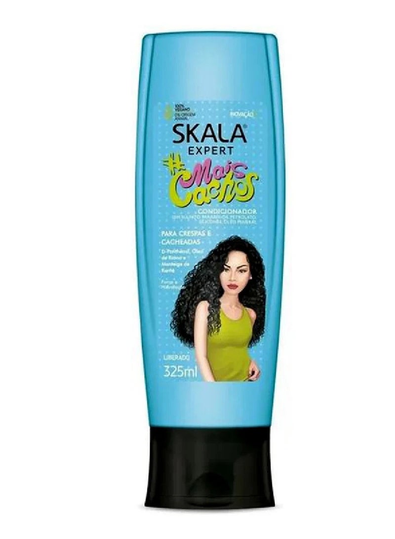 Skala Mais Cachos Conditioner 325ml | Moisturizing & Defining Conditioner for Curly, Coily & Wavy Hair | Enriched with Shea Butter, Coconut Oil & Castor Oil | Vegan Formula