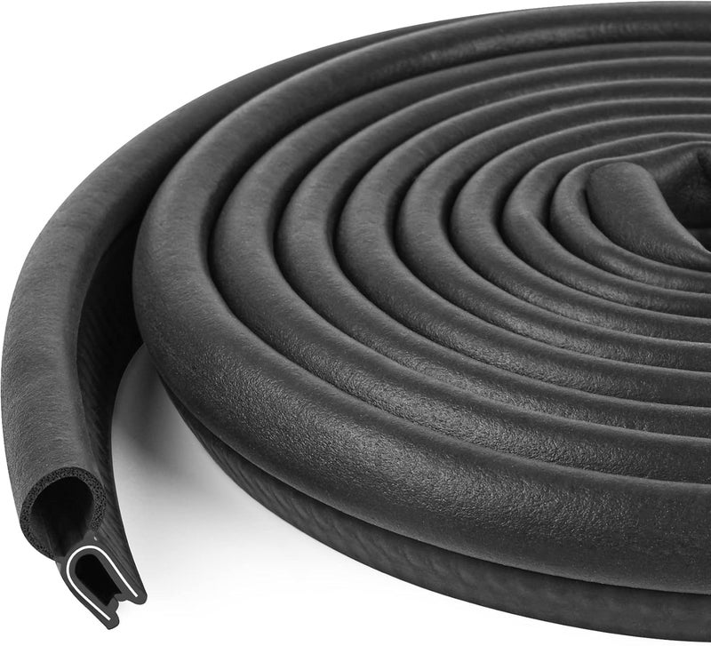 Kikerike Automotive Door Weather Stripping 22Ft Car Door Rubber Edge Trim Seal Strip Gasket with Top Bulb Easy to Install for Car Bus Camper Boat RV Truck Doors and Home Applications - Image 2