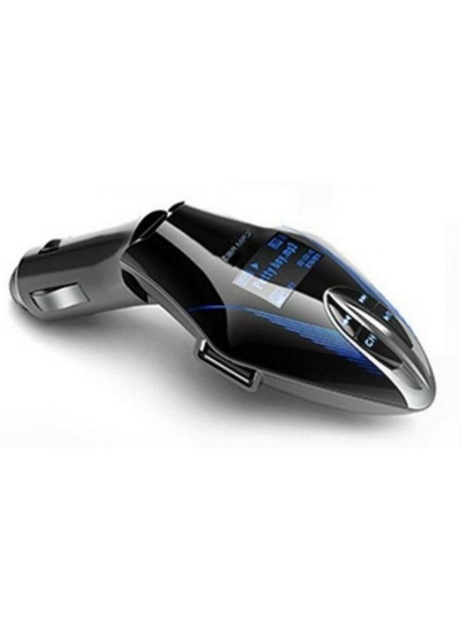 NIBEMINENT MP3 Player FM Radio Transmitter USB Charger Black/Blue/Grey