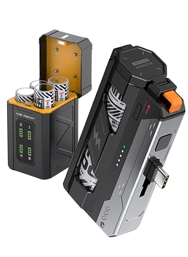 Kelesa Power Bank 25000mAh (total capacity) , charging case with 4 replaceable batteries, power bank with 1 removable battery, 5 batteries in total, Type-C interface, PD22.5W fast charging, compatible with Huawei, Samsung, Xiaomi and iPhone 17, 16 and 15. - Image 1