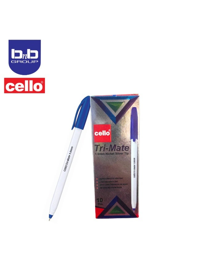 Cello Ball Pen Trimate 0.1mm 10 Pcs Blue and leading-edge technologies - Image 1