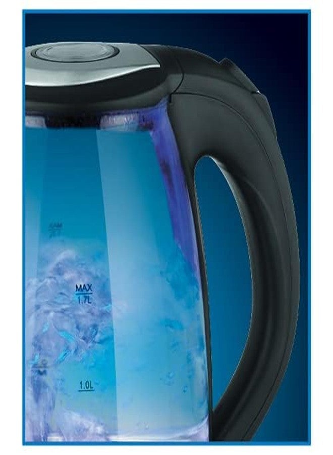 EUROSTAR EKG17BK 1.7L Glass Kettle, Black - Image 5