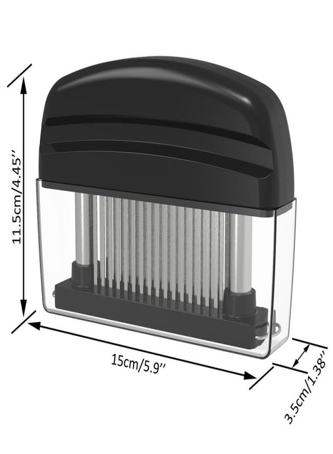 Auplex Meat Tenderizer with 48 Stainless Steel Blades - Heavy Duty Kitchen Tool for Tenderizing Beef, Chicken, Pork, Steak & More (Black) - Image 4