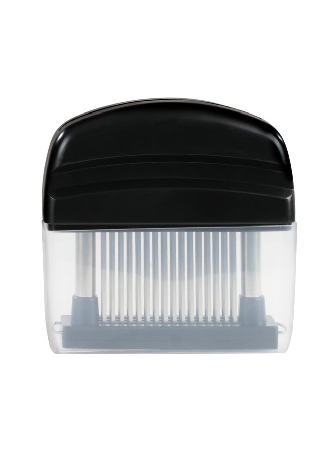 Auplex Meat Tenderizer with 48 Stainless Steel Blades - Heavy Duty Kitchen Tool for Tenderizing Beef, Chicken, Pork, Steak & More (Black) - Image 1