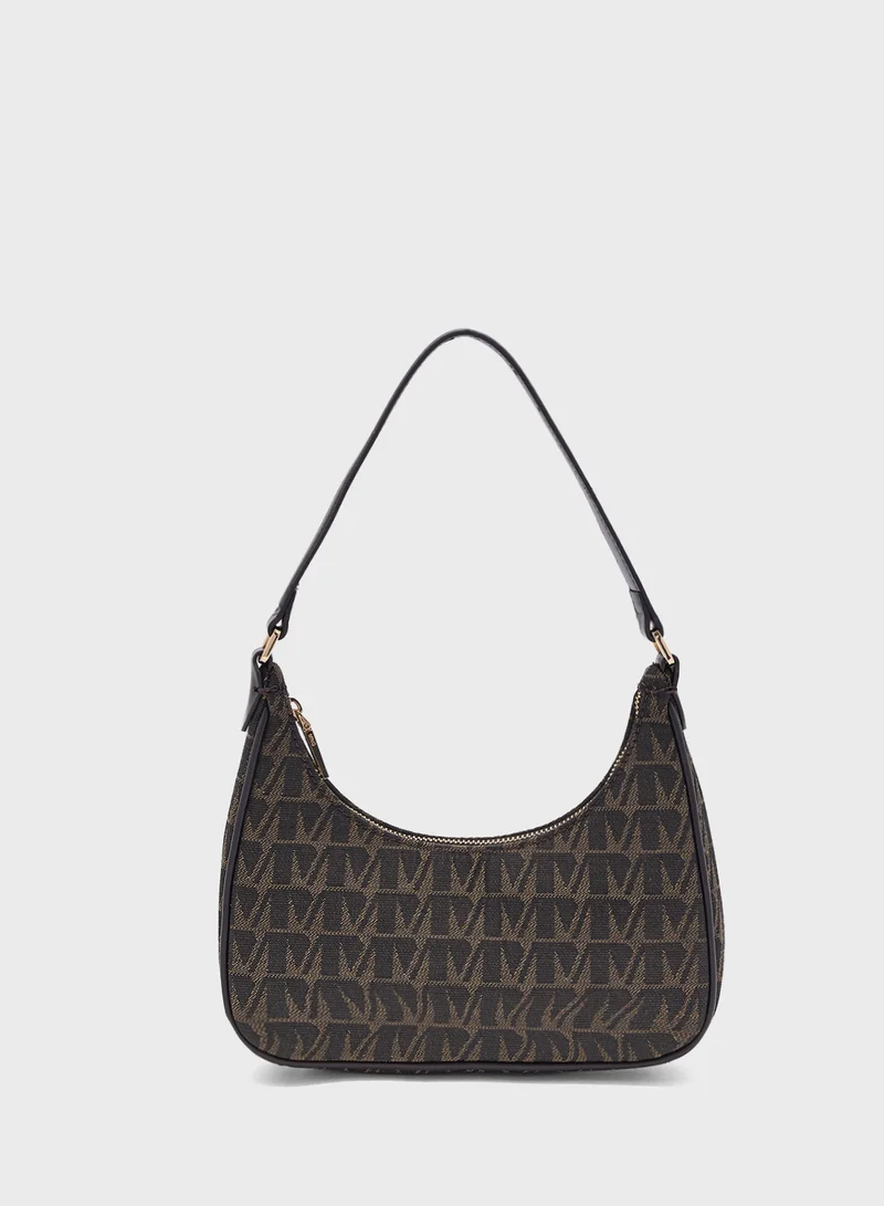 MANGO Jacquard Shoulder Bag