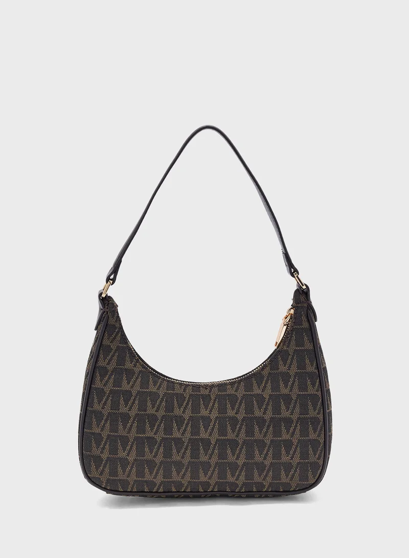 MANGO Jacquard Shoulder Bag