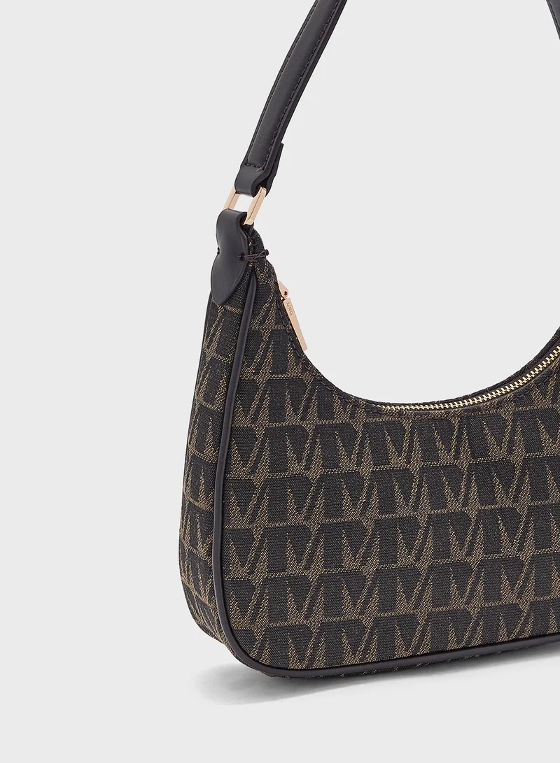 MANGO Jacquard Shoulder Bag
