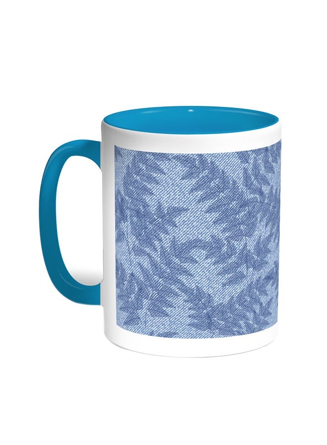 Paper Tree Printed Coffee Mug Turquoise/White 11ounce