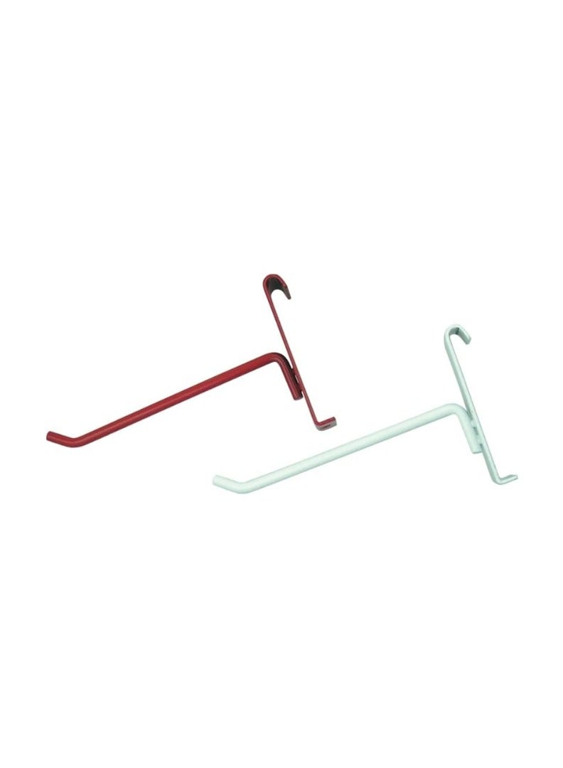 KNP KNP 8 Inch 4 Pcs Display Hook White sleek, modern solution for showcasing and organizing merchandise or household items. 