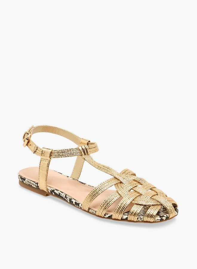سيليست Women Textured Ankle Strap Sandals