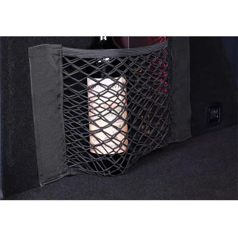 Universal Vehicle Trunk Organizer 25 30 Two Surfaces Stretchy Mesh Storage Car Seat Back Bag - Image 4