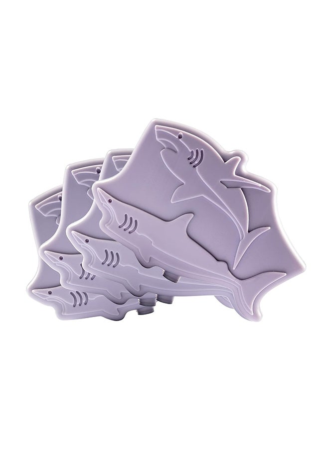 Eazy Kids Set of 4 Shark Reusable Hard Ice Packs for Lunch bags - Purple  - Image 1