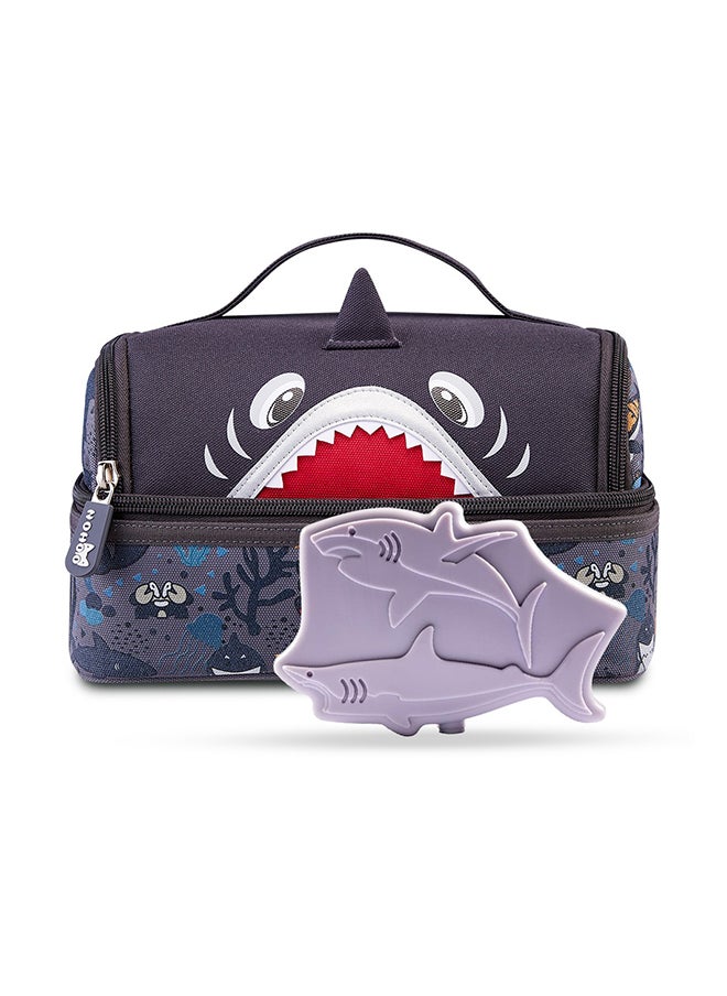 Eazy Kids Set of 4 Shark Reusable Hard Ice Packs for Lunch bags - Purple  - Image 3