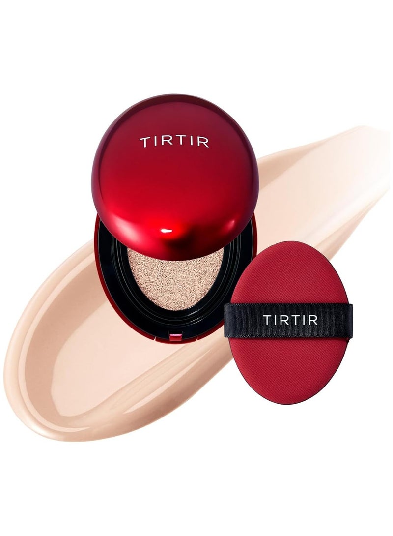 TIRTIR Mask Fit Red Cushion Foundation | Long-Lasting, Lightweight, Buildable Coverage, Semi-Matte Finish, Korean Cushion Foundation (17N Vanilla, 0.15 Fl Oz) - Image 1
