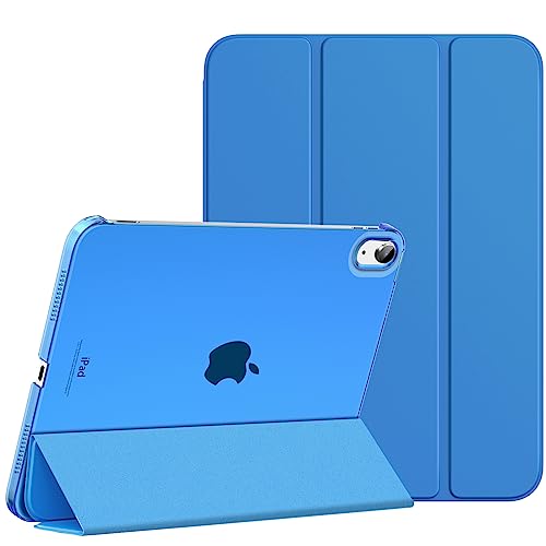MoKo for iPad (A16) 11th Generation Case 11 Inch 2025, iPad 10th Generation Case 10.9 Inch 2022, Slim Stand Hard PC Translucent Back Shell Smart Cover, Support Touch ID, Auto Wake/Sleep, Blue Wave - Image 1