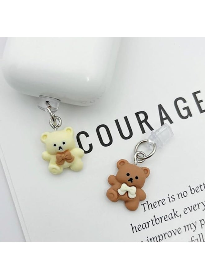 3Pcs Charms for Kindle, Dust Plug Charm Compatible with Kindle with Type C Charging Port, Coquette Gift for Book Lover Readers Men Women Teachers Students, Accessories for Kindle (Bear) - Image 5