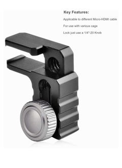 Y&D Camera HDMI USB Cable Lock Clamp with Hand-Twisted Locking Knob Compatible Cage/Video Monitor Cage/G7/GH4/GH3 Cage,Fit for Sony A6400 A6500 A6300 BMMCC Cage  - Image 4