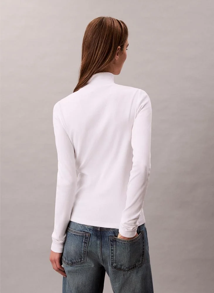 Calvin Klein Jeans Graphic Turtle Neck Top