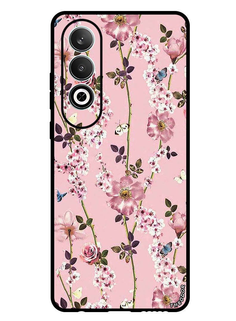 Theodor Protective Case Anti Scratch Shock Proof Bumper Cover For Oppo K12 Small Pink Flowers - Image 1