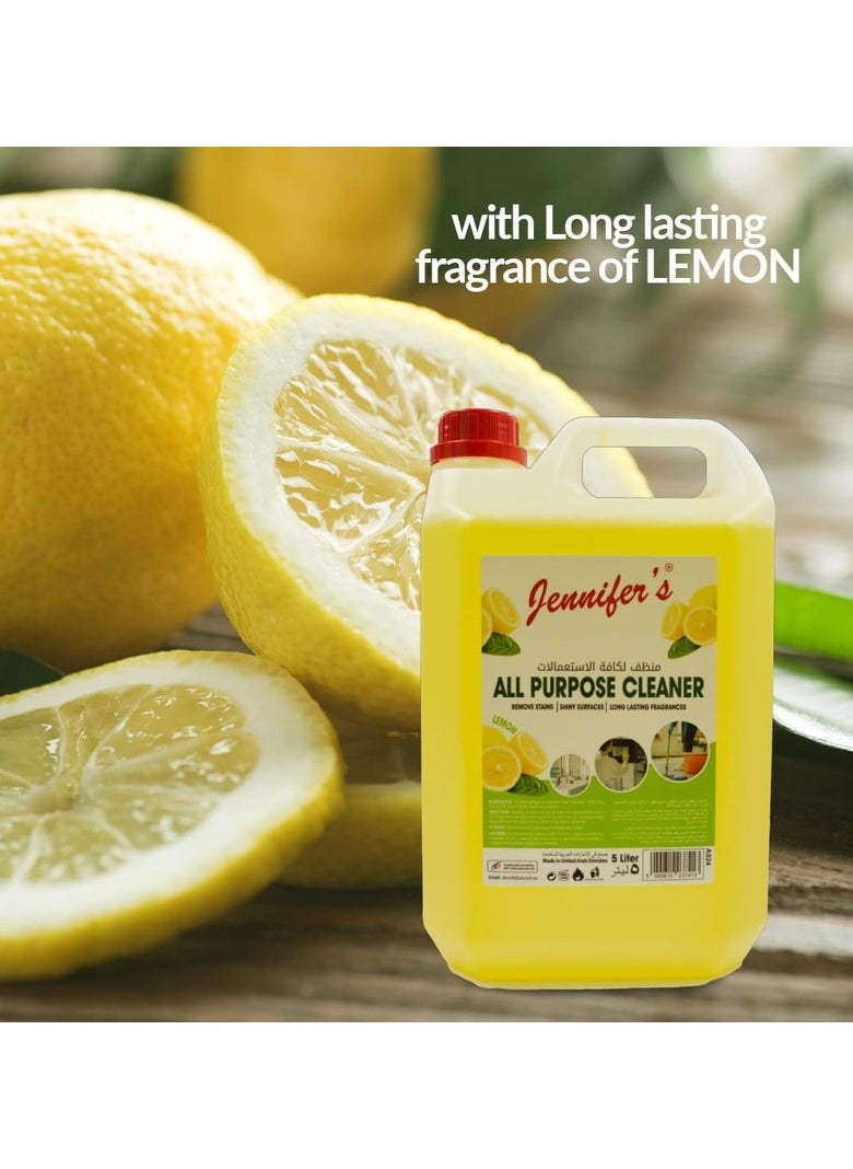 Jennifer's All Purpose Cleaner Lemon 5L  - Image 4