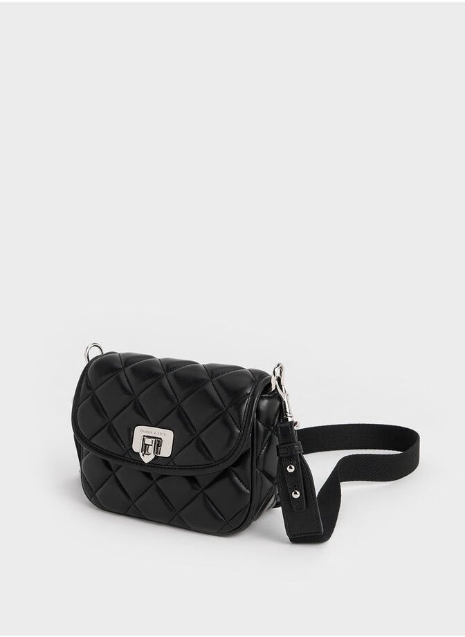 Charles & Keith Cressida Quilted Crossbody Bag  - Image 3