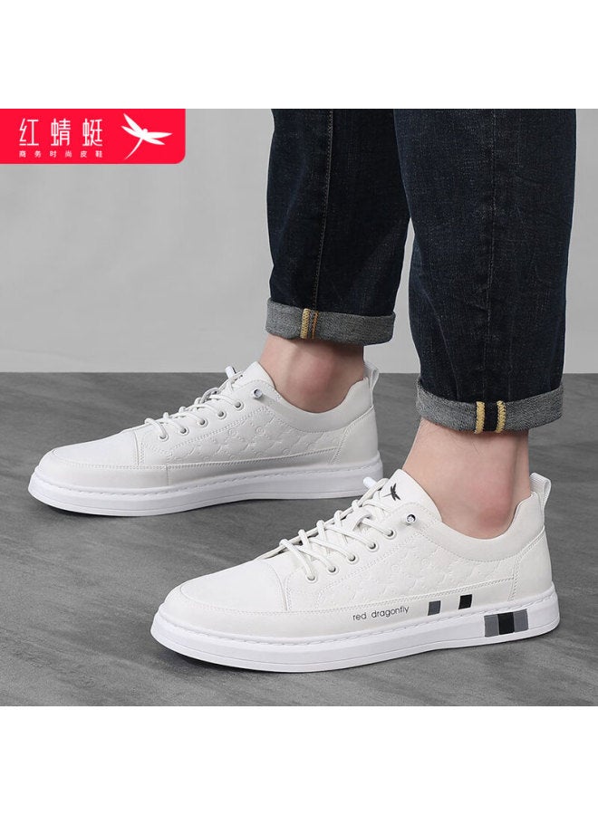 Red Dragonfly Casual Men's Sneakers Men's Versatile White Sports Casual Soft Sole Shoes Wxa151762 White 39