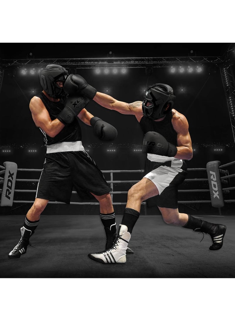 RDX Head Guard Boxing MMA Muay Thai, Removable Face Grill, Headgear Sparring Grappling Martial Arts, Full Face Protection, Kickboxing Taekwondo Karate BJJ Training Helmet -M |Black/Black (HGR-T1FB-M) - Image 4