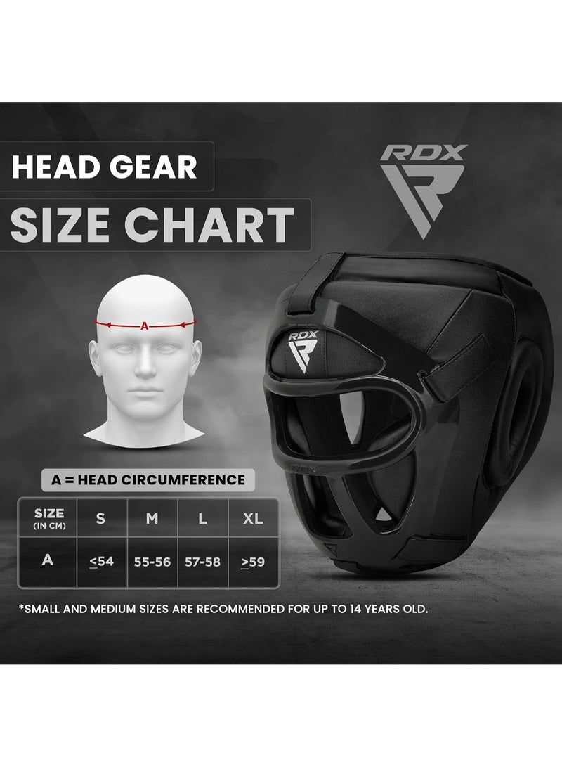 RDX Head Guard Boxing MMA Muay Thai, Removable Face Grill, Headgear Sparring Grappling Martial Arts, Full Face Protection, Kickboxing Taekwondo Karate BJJ Training Helmet -M |Black/Black (HGR-T1FB-M) - Image 3