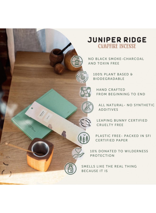 Juniper Ridge All-Natural Aromatic Campfire Incense - Long-Lasting Bamboo Sticks - Aromatherapy & Meditation Therapy - No Synthetic Fragrance - White Sage - 20 Count - Image 2