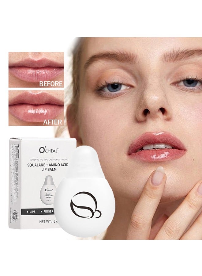 OCHEAL Squalane+Amino Acids Lip Balm,  Sunscreen Lip Balm, Natural Lip Balm,Travel Size Lip for Moisturizer, Lip Balm Hydrating, All-Day Moisture Lip Care 15g - Image 1
