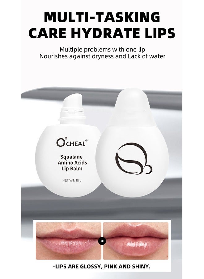 OCHEAL Squalane+Amino Acids Lip Balm,  Sunscreen Lip Balm, Natural Lip Balm,Travel Size Lip for Moisturizer, Lip Balm Hydrating, All-Day Moisture Lip Care 15g - Image 4