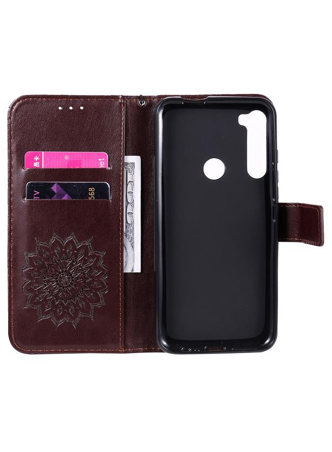S-TOP Case For Motorola One Fusion Plus Pressed Printing Sunflower Pattern Horizontal Flip PU Leather Case with Holder & Card Slots & Wallet & Lanyard - Image 4