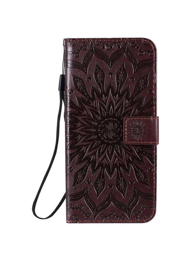 S-TOP Case For Motorola One Fusion Plus Pressed Printing Sunflower Pattern Horizontal Flip PU Leather Case with Holder & Card Slots & Wallet & Lanyard - Image 2