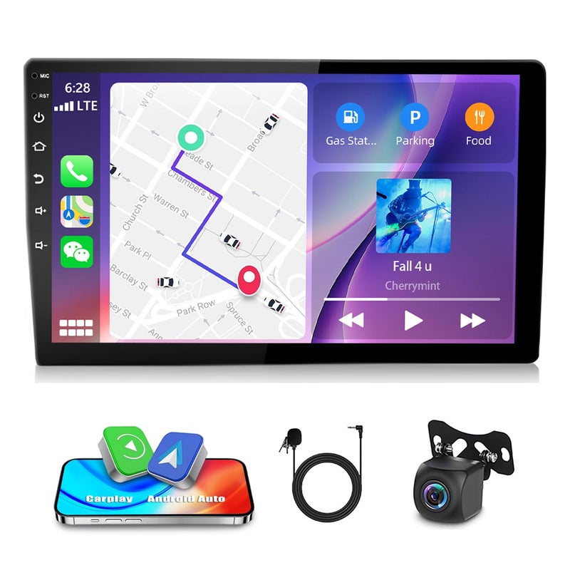 Aublinto 4+64G 10.1 inch Double Din Car Stereo Radio Upgraded for 1997 1998-2004 Ford F150 GPS Navi Head Unit Touch Screen Android 14 with Wireless Carplay Android Auto-/FM/SWC/WiFi/Bluetooth/Camera - Image 3