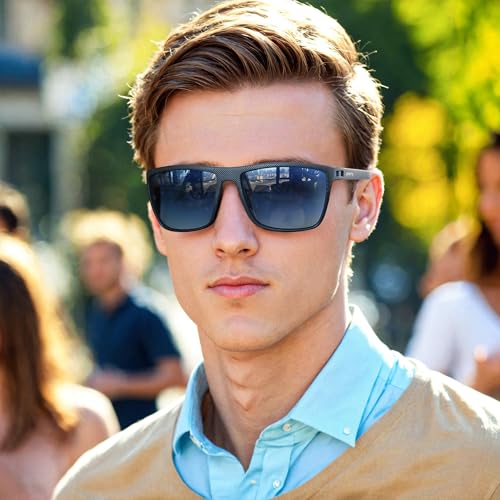 ZENOTTIC Polarized Sunglasses for Men Lightweight TR90 Frame UV400 Protection Square Sun Glasses - Image 2