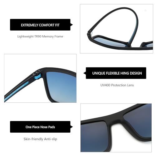 ZENOTTIC Polarized Sunglasses for Men Lightweight TR90 Frame UV400 Protection Square Sun Glasses - Image 4