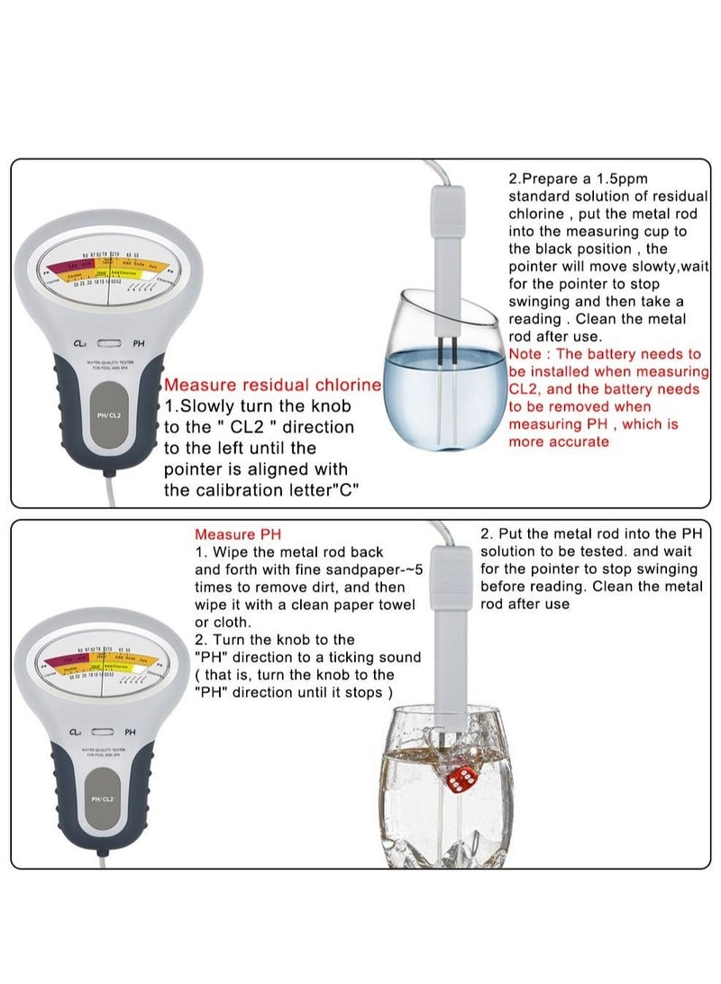 Water & Chlorine Tester – pH and Cl² Pool & Spa Water Testing Tool, Durable Plastic Body, Easy-to-Use, Battery Operated - Image 5