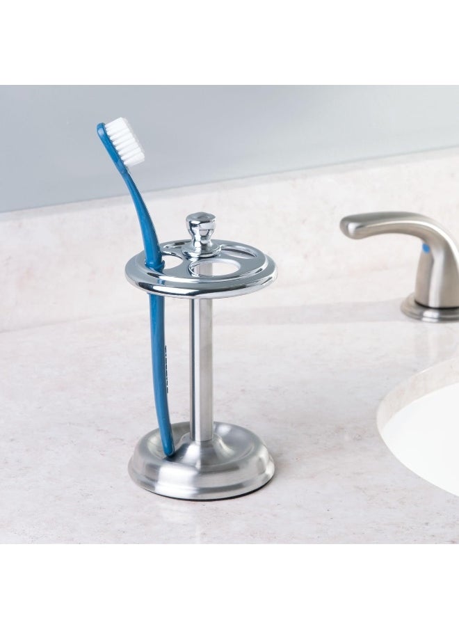 InterDesign - iDesign Steel Toothbrush Holder Stand The York Collection – Four Divided Compartments - Image 1
